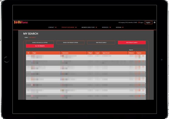 click on "New freight search".